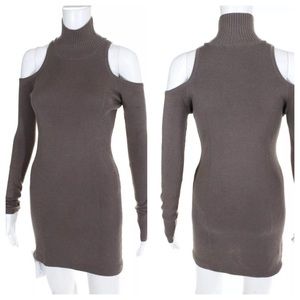 STEFANEL WOOL KNIT TURTLENECK DRESS